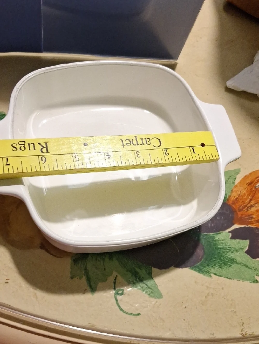 Corningware White Square Ceramic Casserole with Side Handles